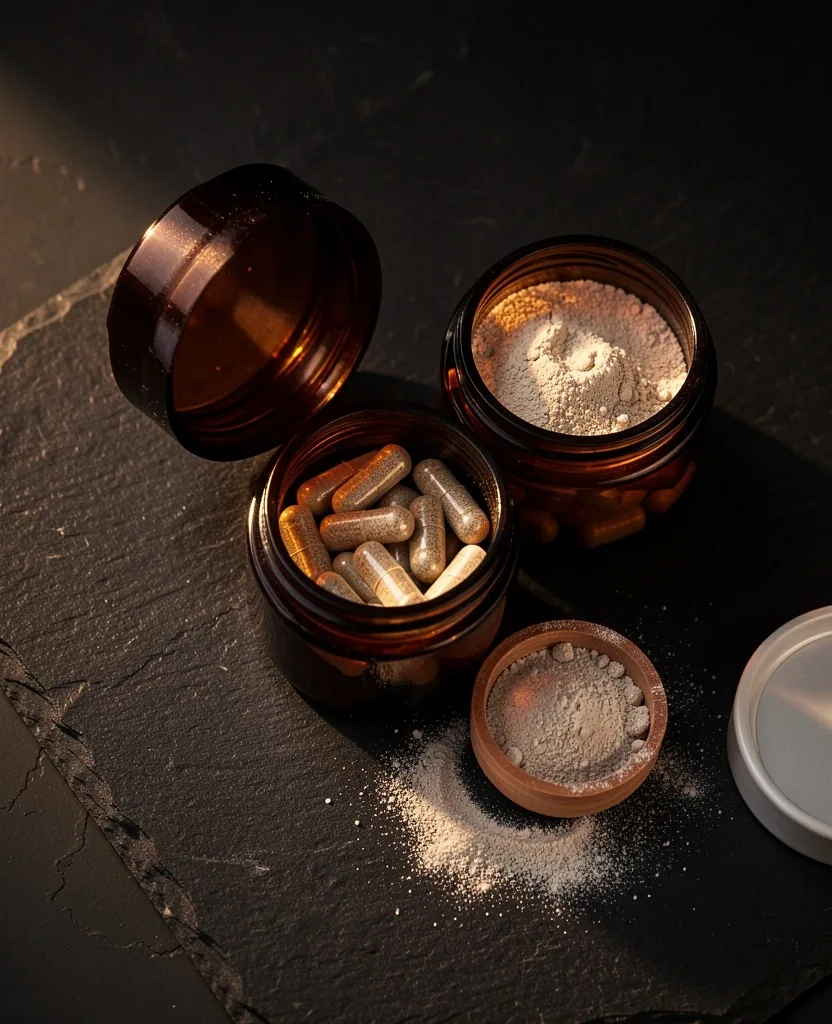 Natural supplement capsules and powders