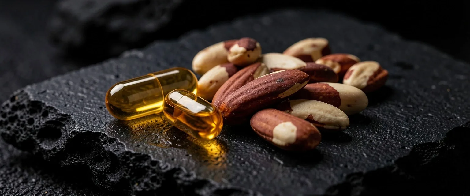 Antioxidant ingredients on dark surface