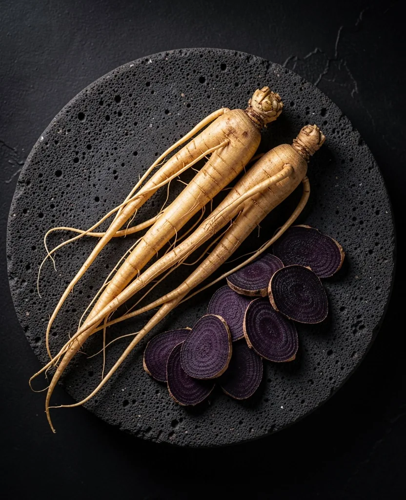 Panax ginseng and black ginger botanicals