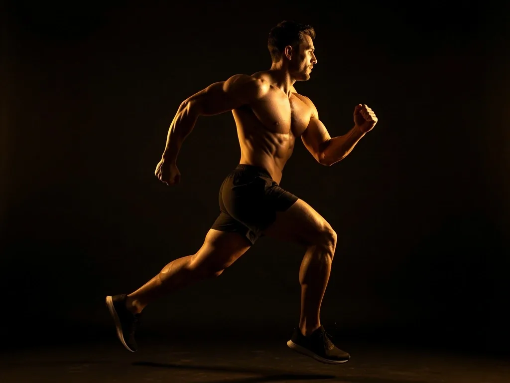 Active man in motion