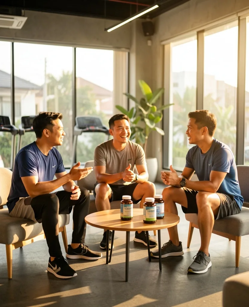 Men gathered for wellness discussion